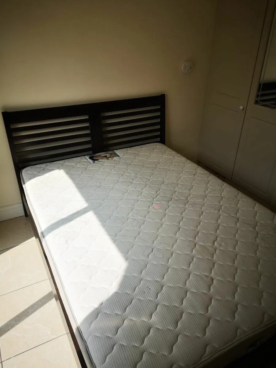 Double bed & mattress - Image 1
