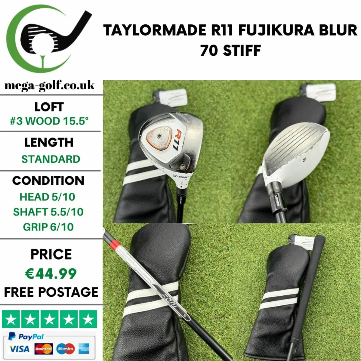 TAYLORMADE R11 #3 WOOD 15.5° / STIFF - Image 1