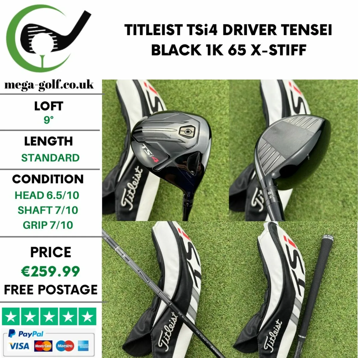 TITLEIST TSi4 DRIVER / 9° / X-STIFF - Image 1