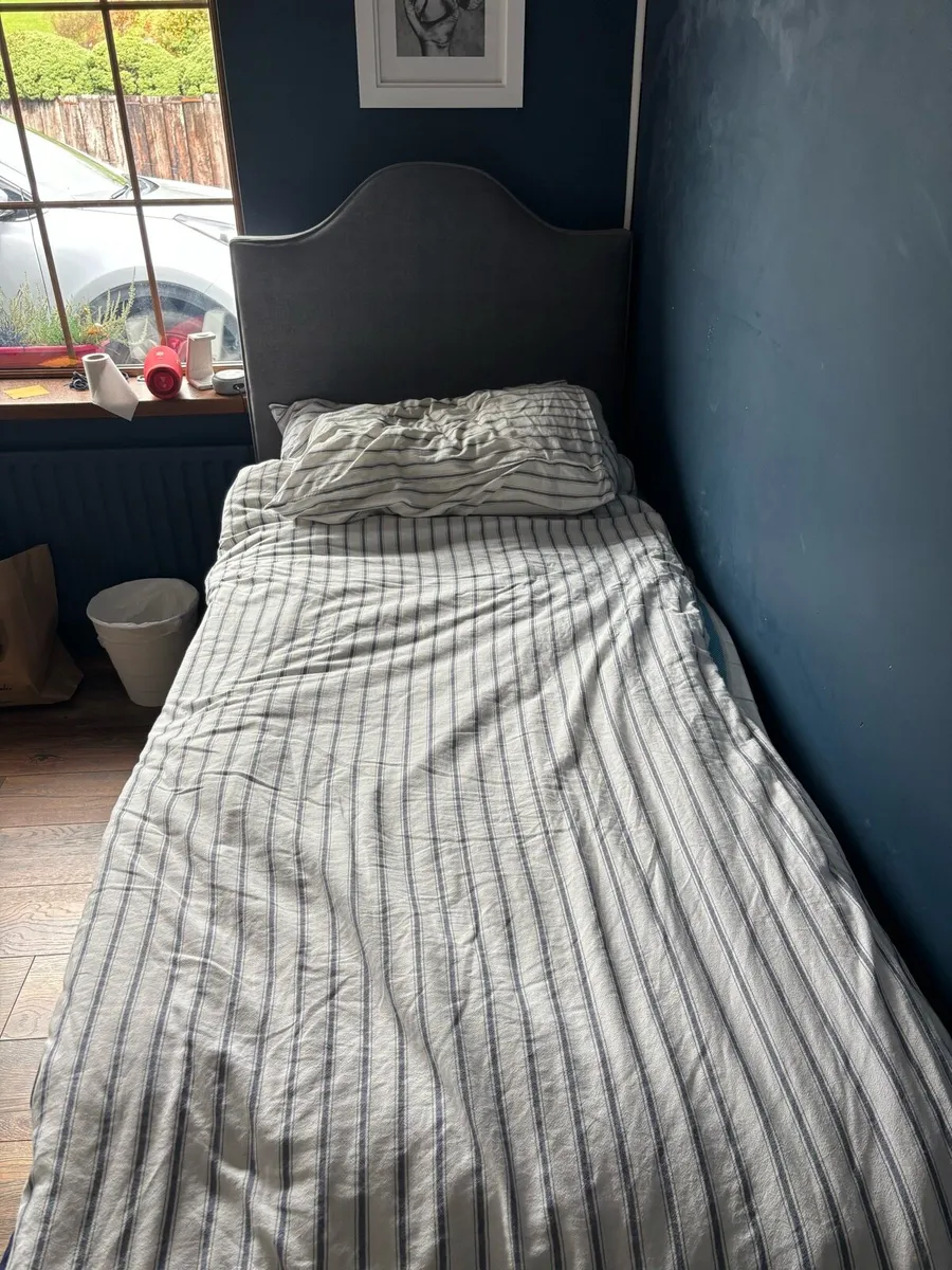 2 single bed frames and orthopedic mattresses - Image 1