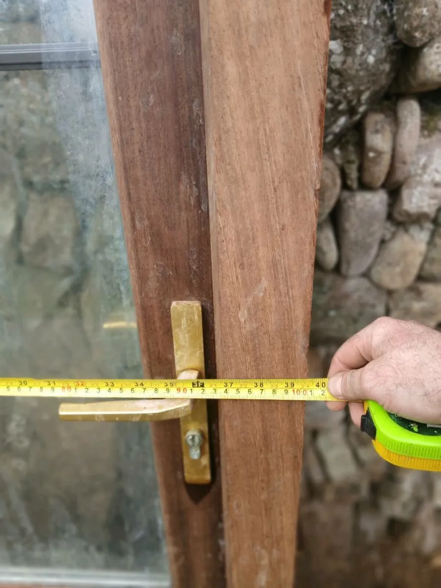 TEAK double glazed door (never fitted) - Image 2