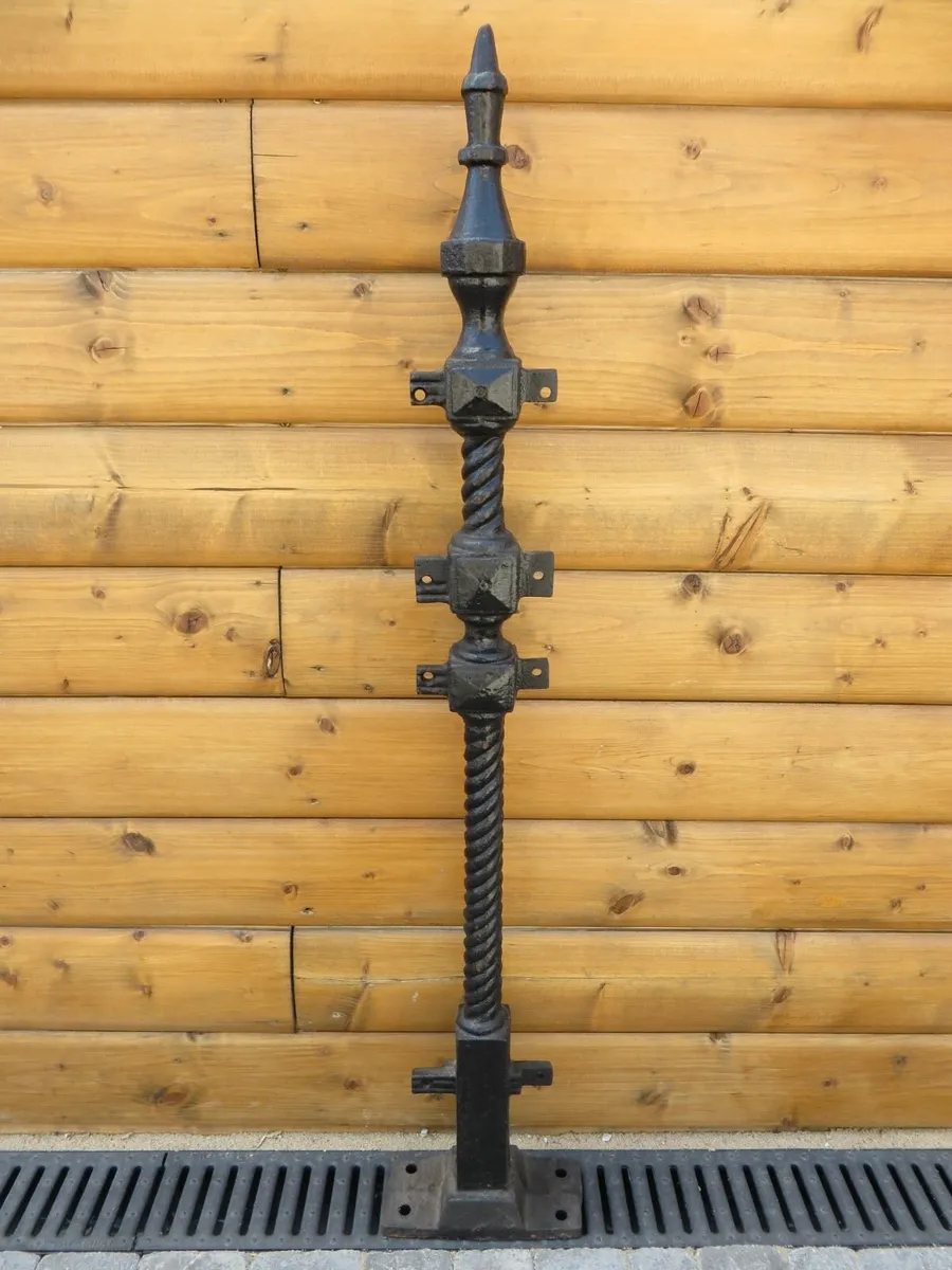 Cast Iron railing posts, gate handles, drop down b - Image 4