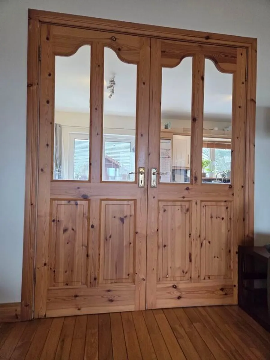 Double doors with glass