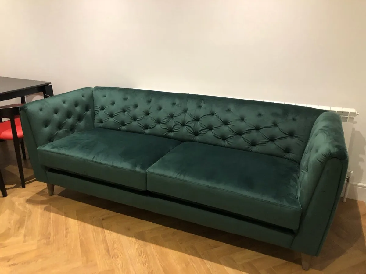 3-seater sofa with matching footstool - Image 2