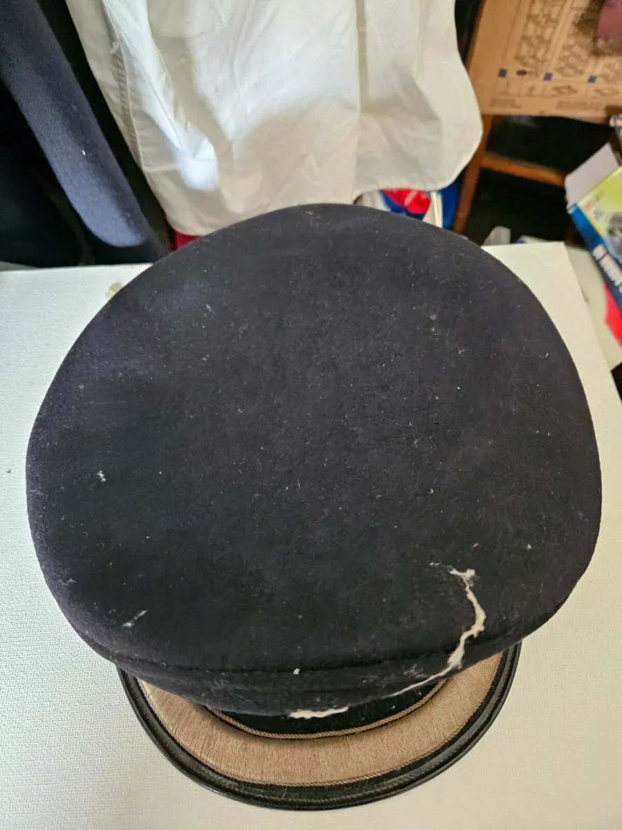 Vintage Fire Mans Peaked Cap - Image 2