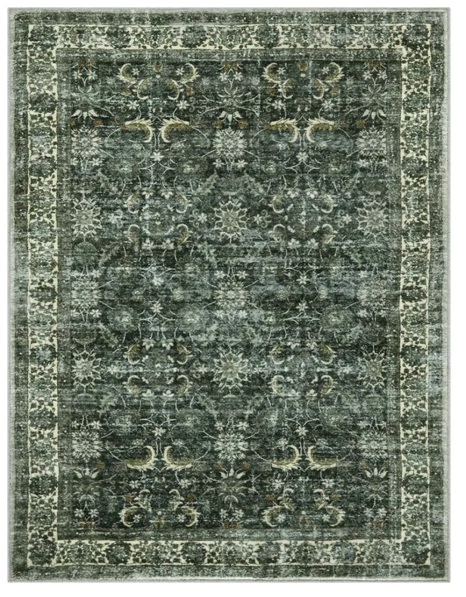 6 x 9 green washable area rug - Image 3