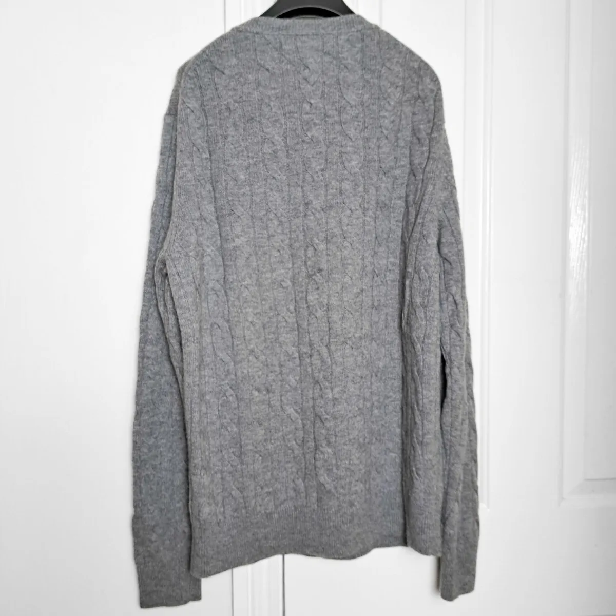 Tommy Hilfiger Grey Jumper Lambs Wool Mens L - Image 2