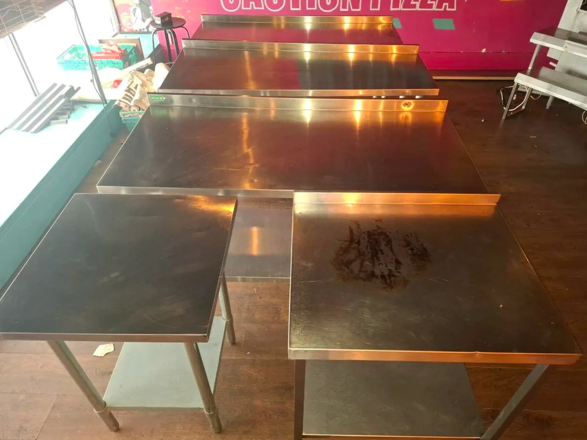Stainless steel tables (€450 for all) - Image 1