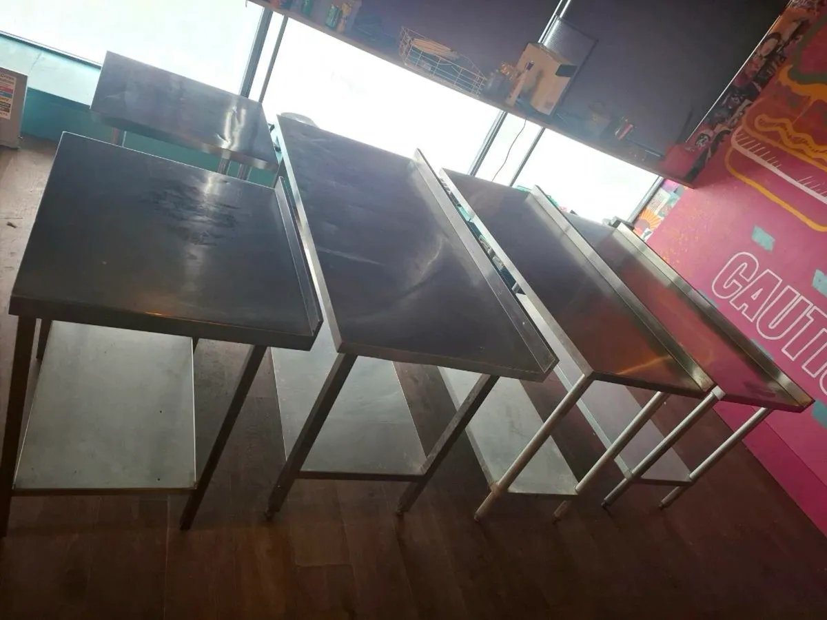 Stainless steel tables (€450 for all) - Image 2