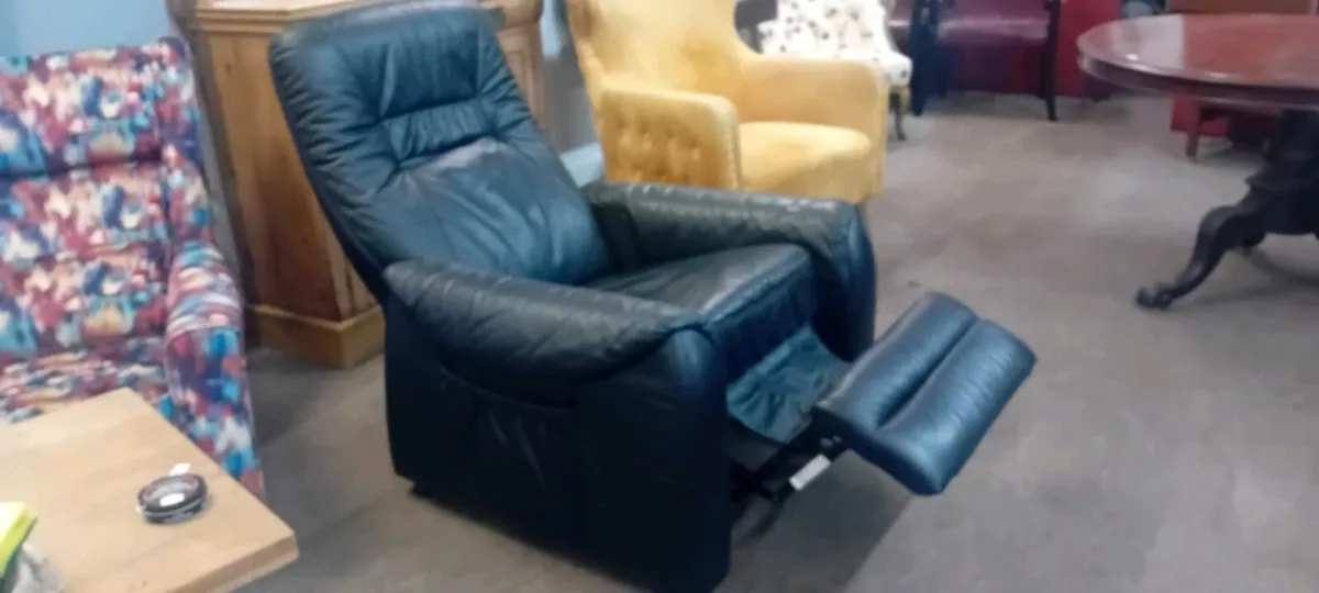 Real Leather Recliner Armchair - Image 2