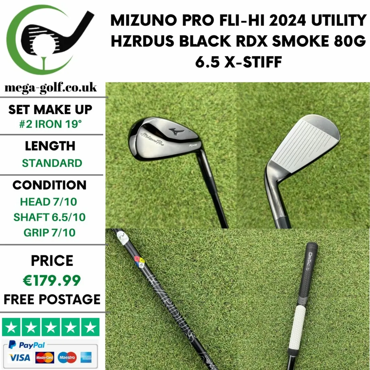 MIZUNO PRO FLI-HI 2024 UTILITY #2 IRON 19° - Image 1
