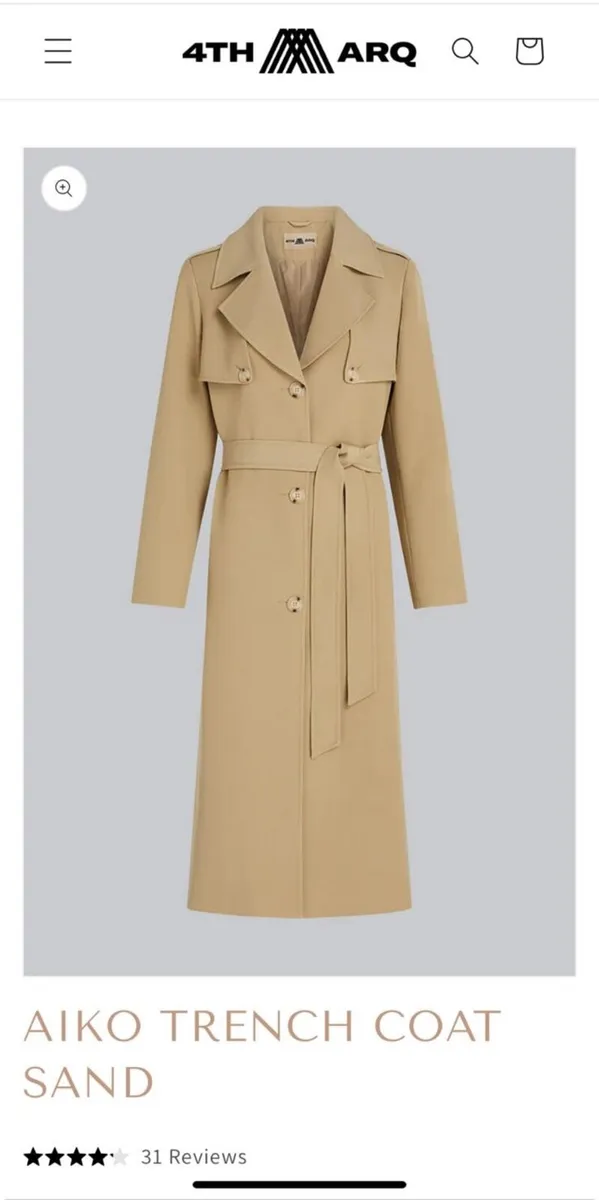4th Arq Trench coat in sand - Image 1