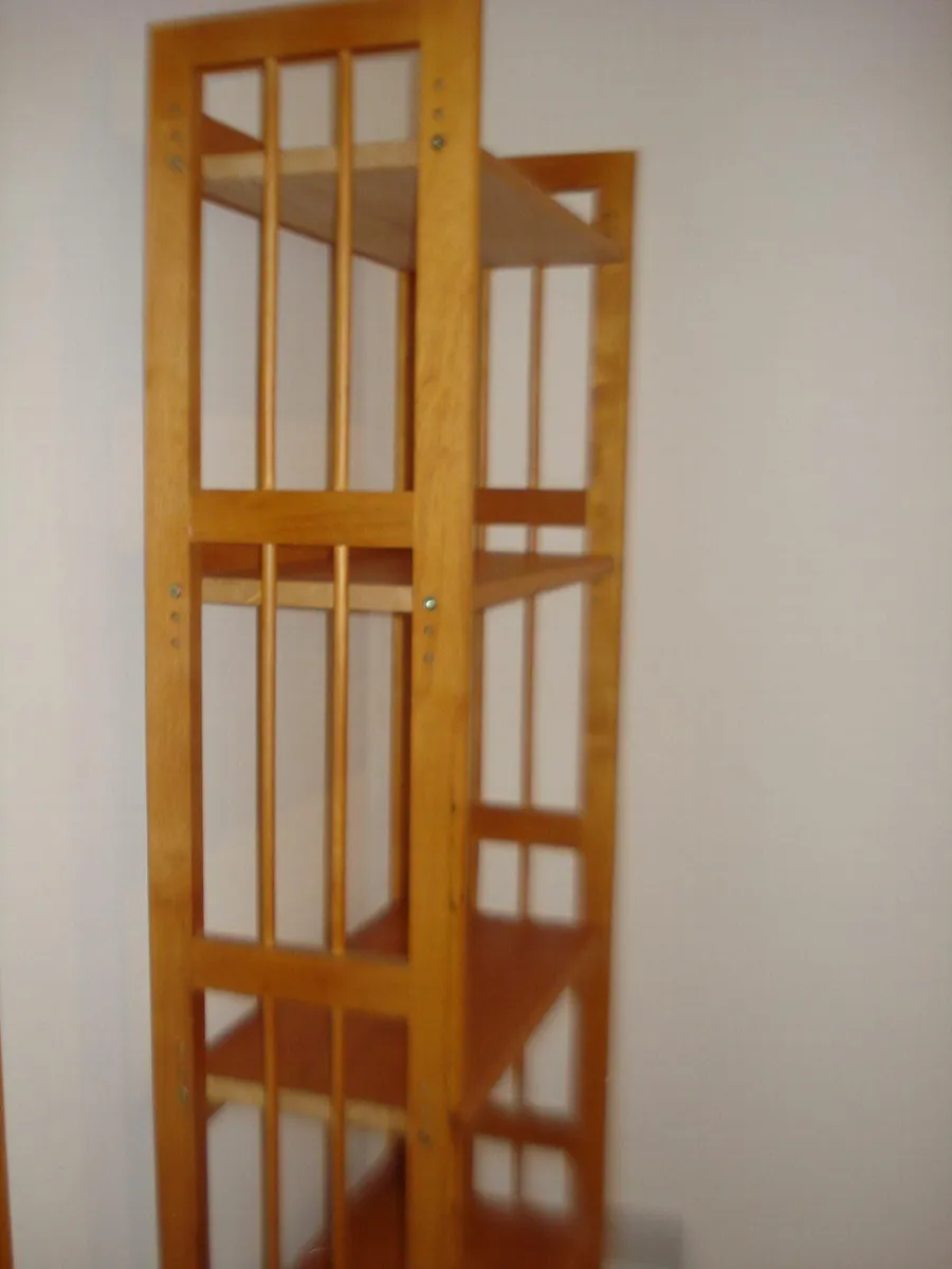 TALL  SOLID OAK WOOD DISPLAY TOWER UNIT. - Image 3