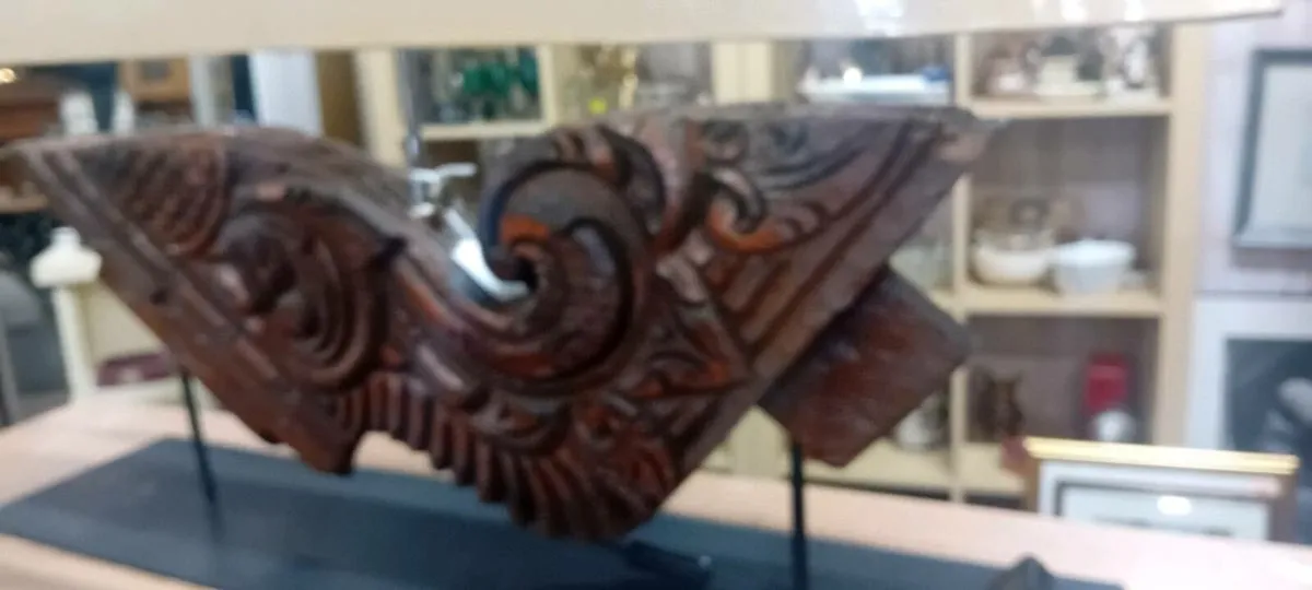 Indonesian Antique Salvaged Wood Table Lamp - Image 2