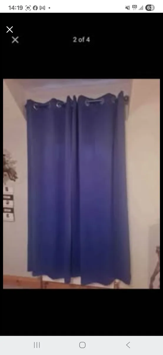 Blue star rug and curtains 46x72 - Image 2