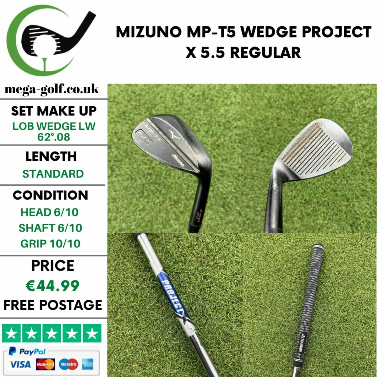 MIZUNO MP-T5 WEDGE LW 62°.08 / REGULAR - Image 1