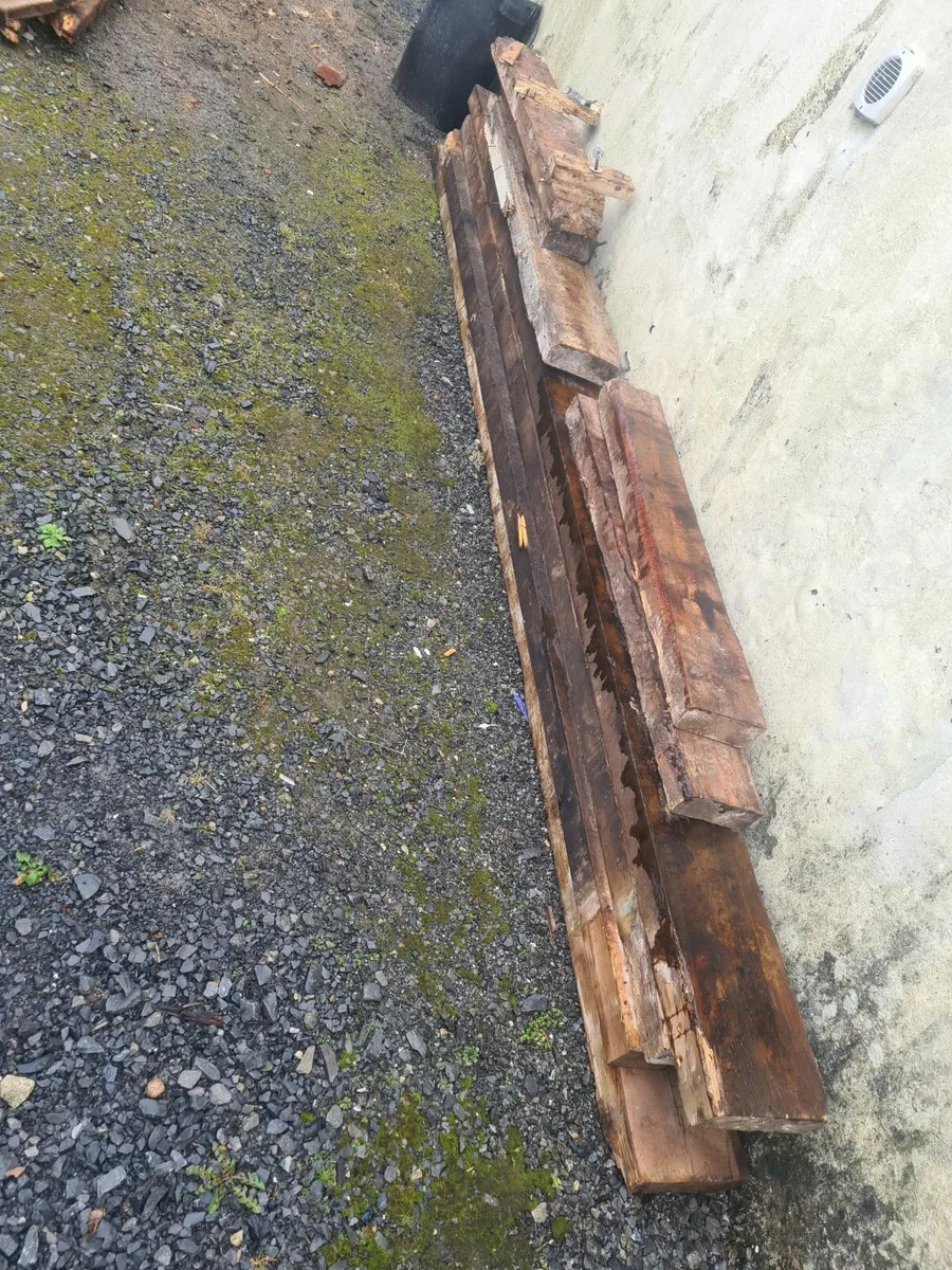4 x Reclaimed Red deal purlins - Image 2
