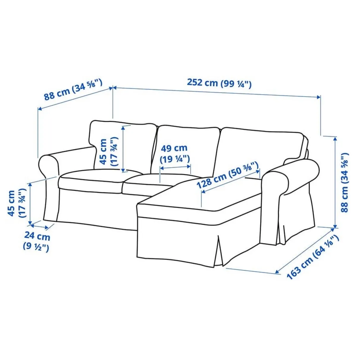 EKTORP L shape sofa - Image 3