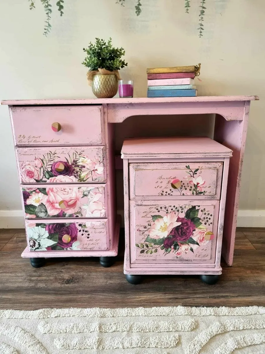 Desk and Bedside locker set - Image 1