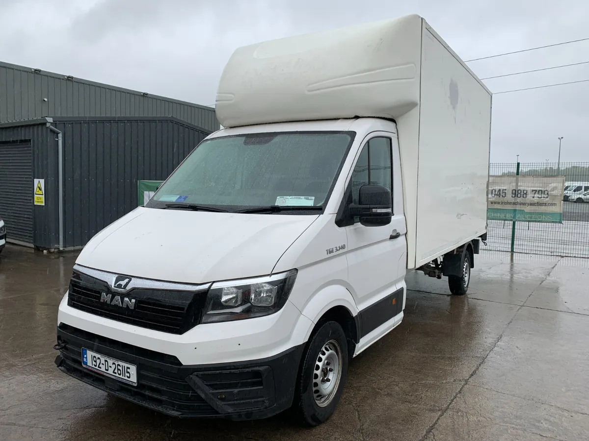 2019 MAN TGE 3.140 BOX BODY FOR AUCTION - NAAS - Image 1