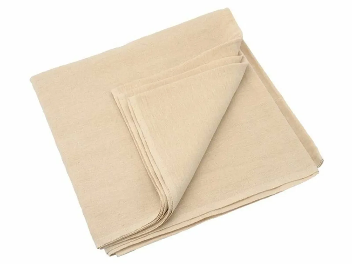 Cotton calico dustsheet  2.7m X 3.6m (9ft X 12ft) - Image 4