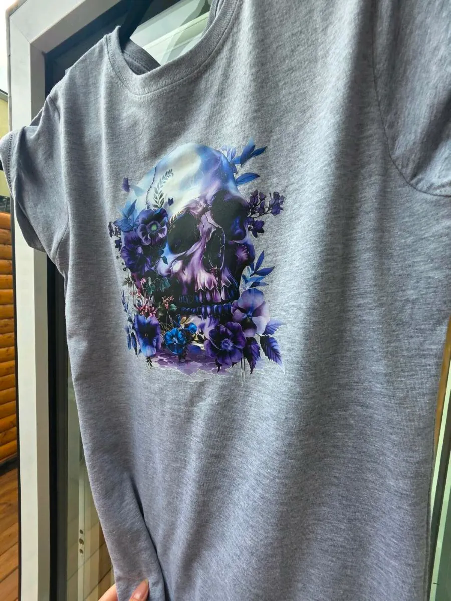 Ladies M size handmade hot press tshirt. - Image 2