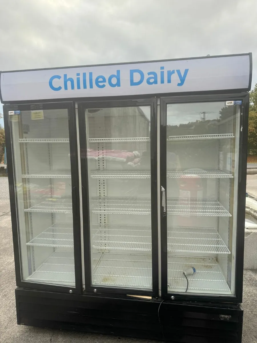 3 door glass display cooler