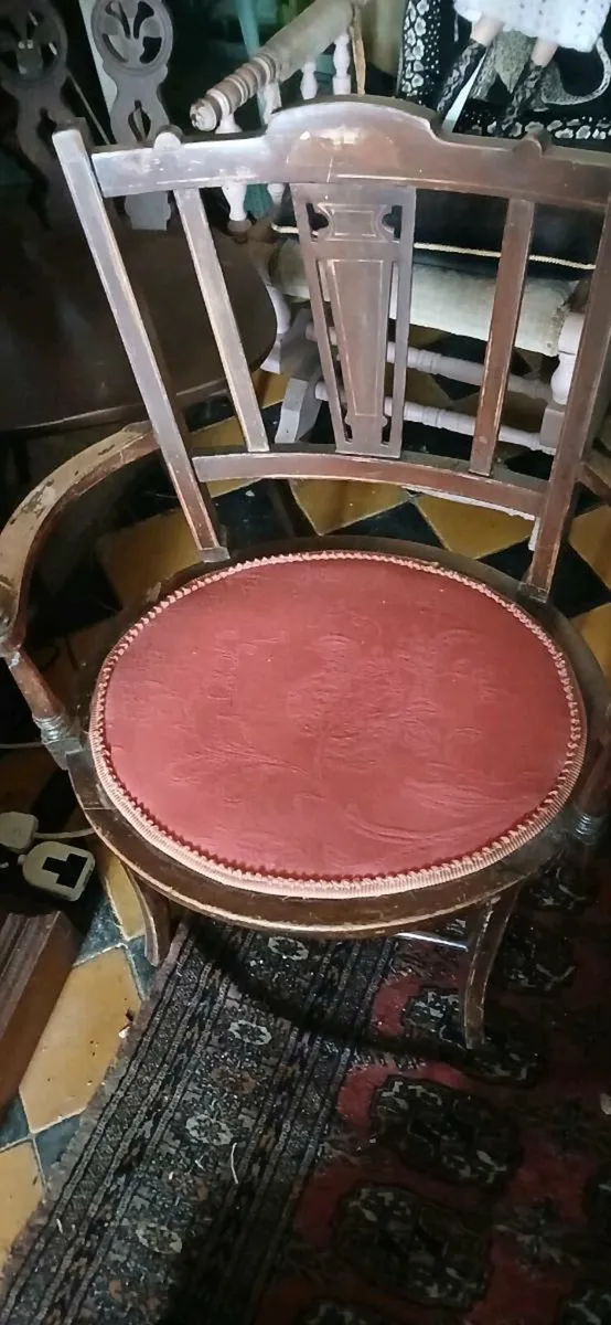 Late victorian bedroom chair - Image 4