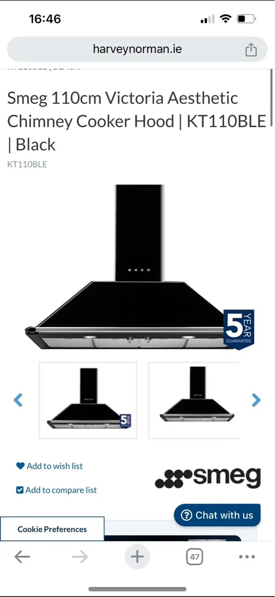Smeg Extractor Fan Hood -Brand New - Image 1