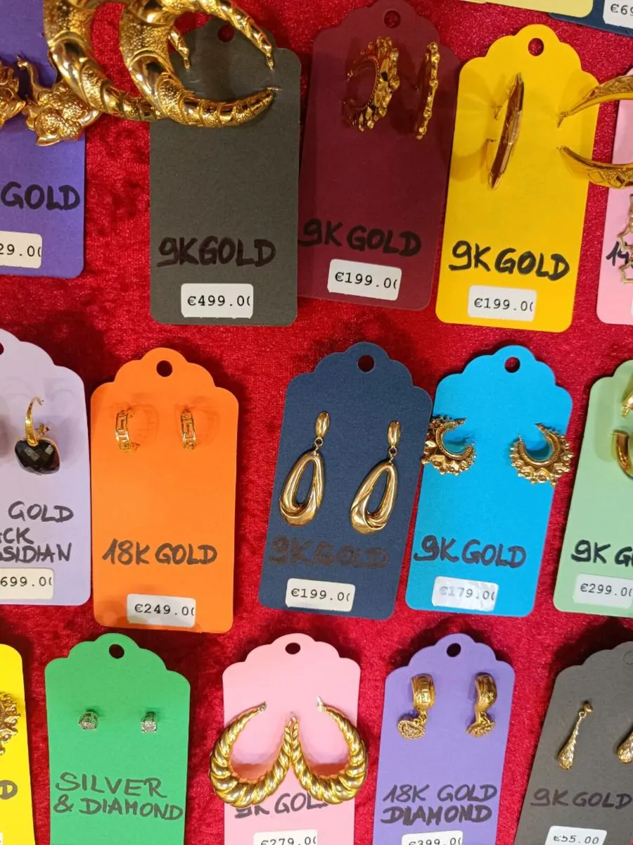 Earrings , 9k , 14k , 18k Gold - Image 1