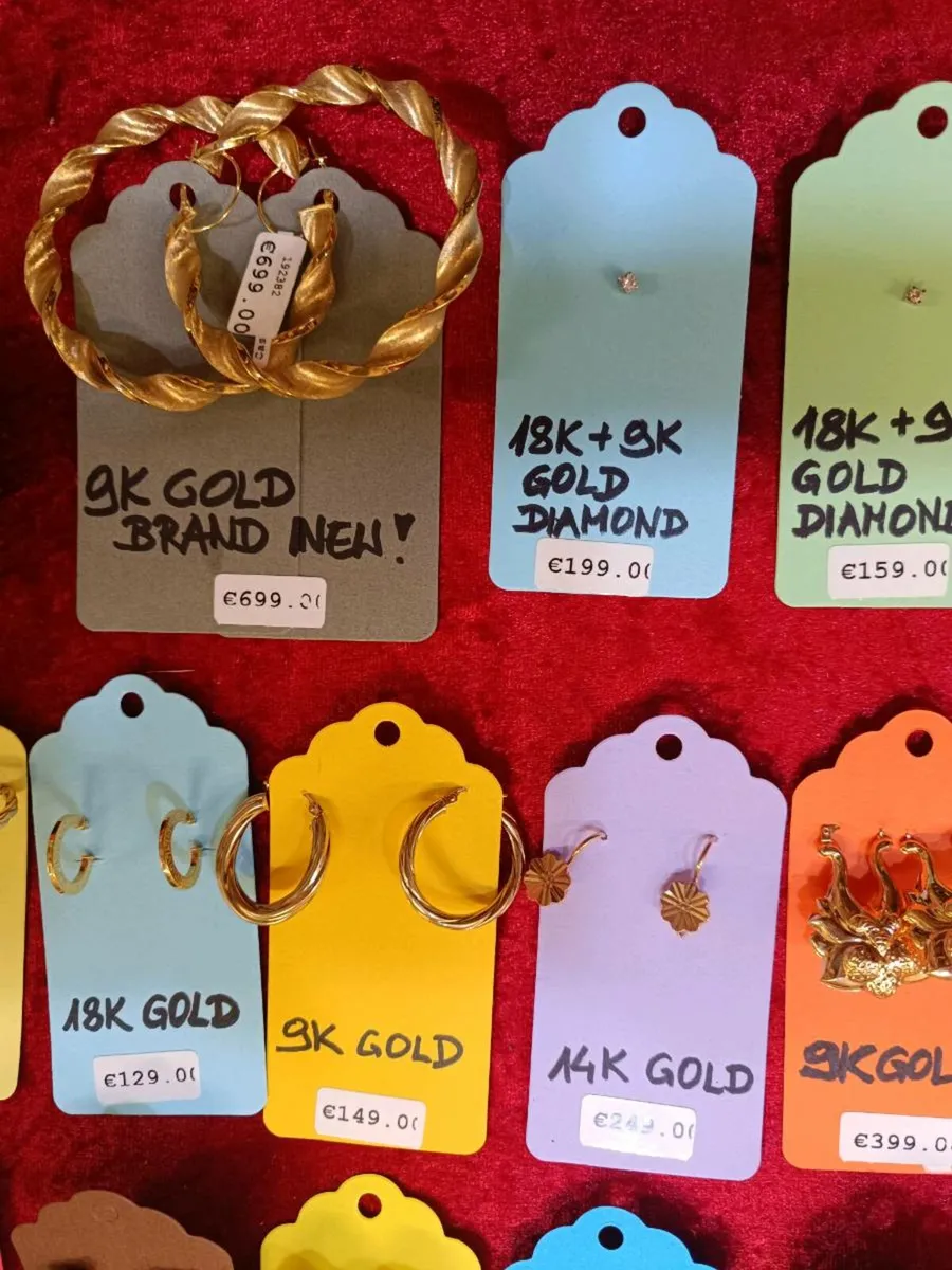 Earrings , 9k , 14k , 18k Gold - Image 3
