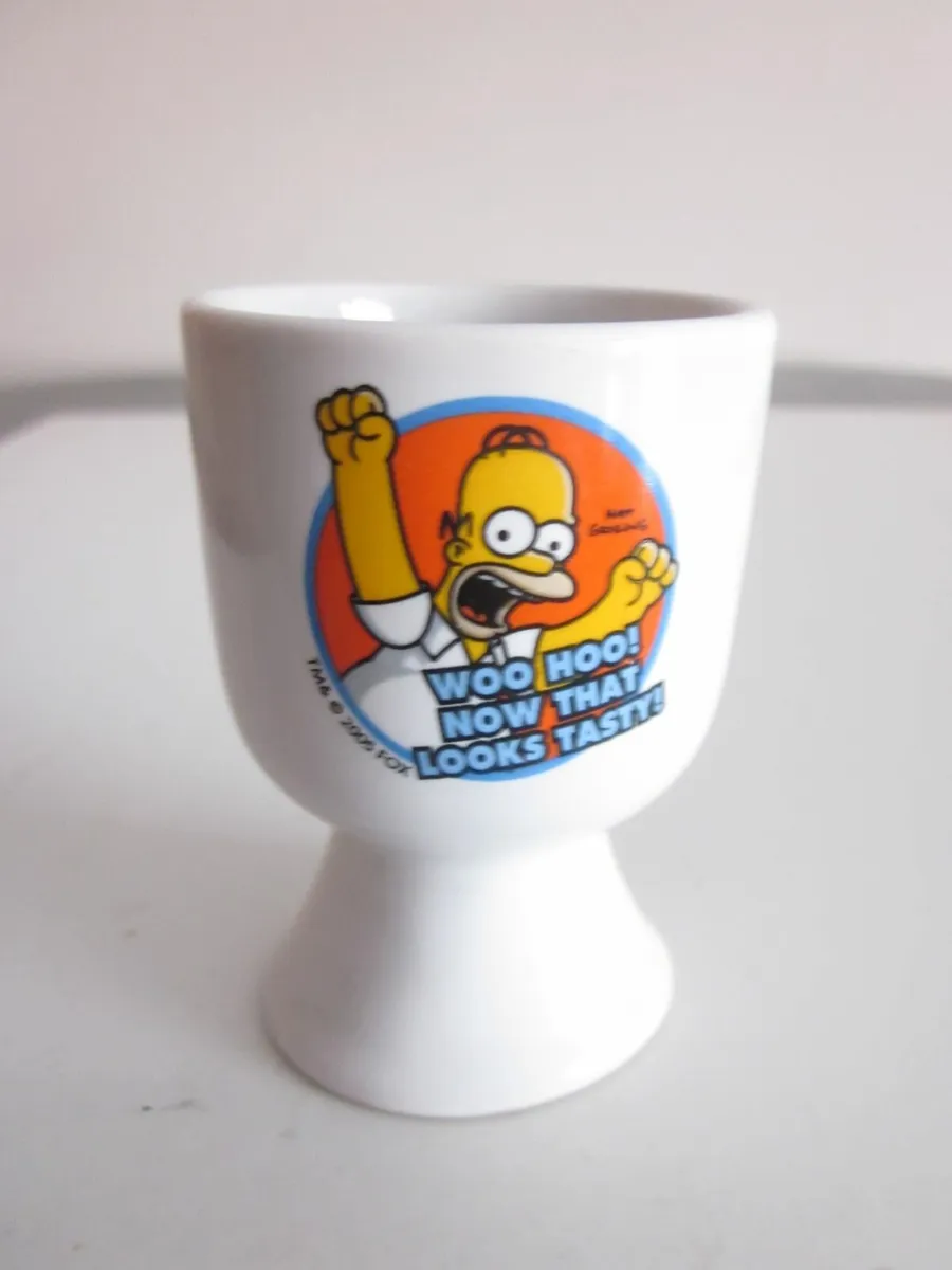 Homer Simpson Egg Cup Holder Ceramic 2005 - Image 1