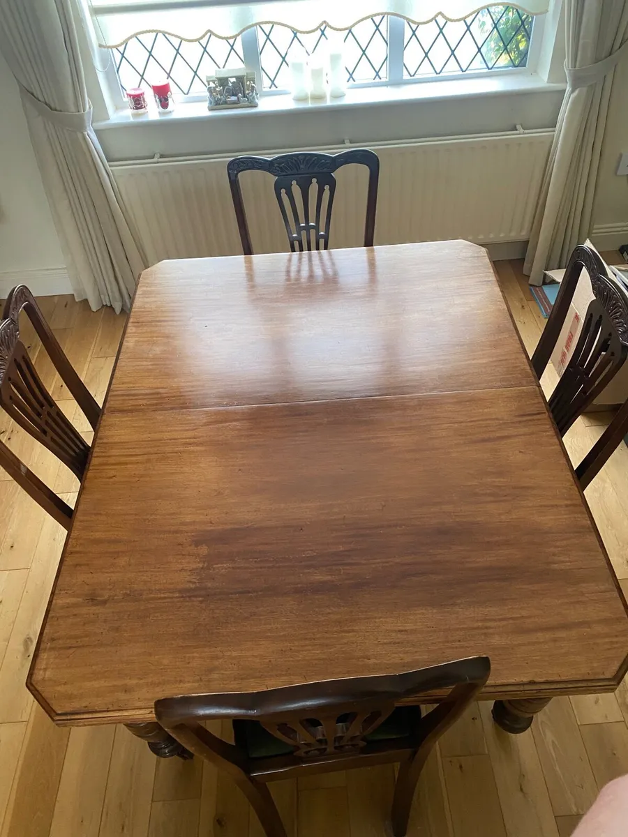 Mahogany Table and Chairs - Image 4