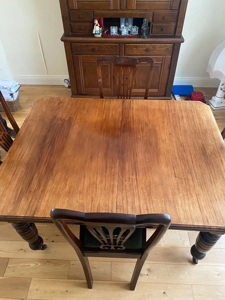 Mahogany Table and Chairs - Image 1