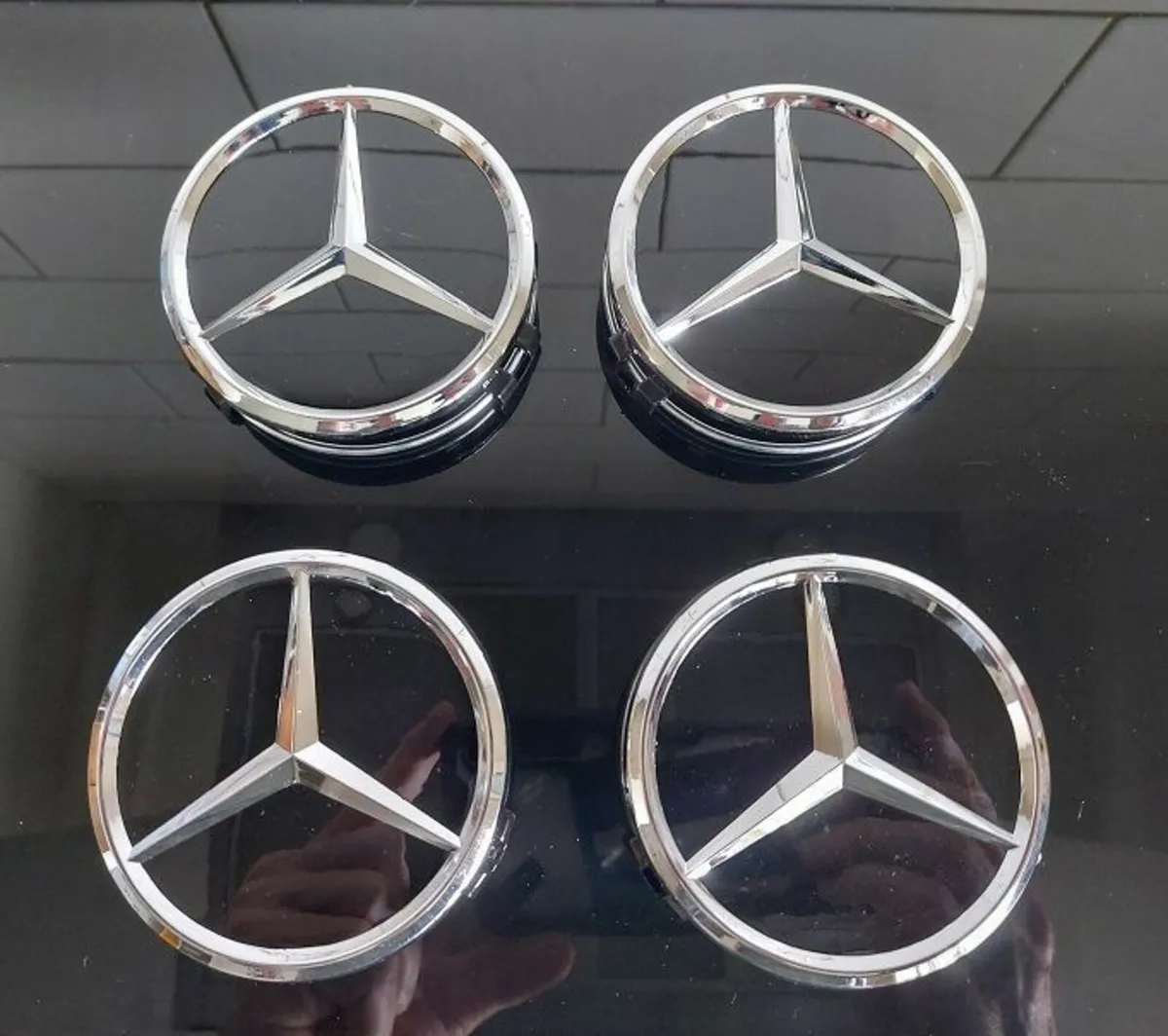 Mercedes Centre Caps (Black) FREE POST - Image 3