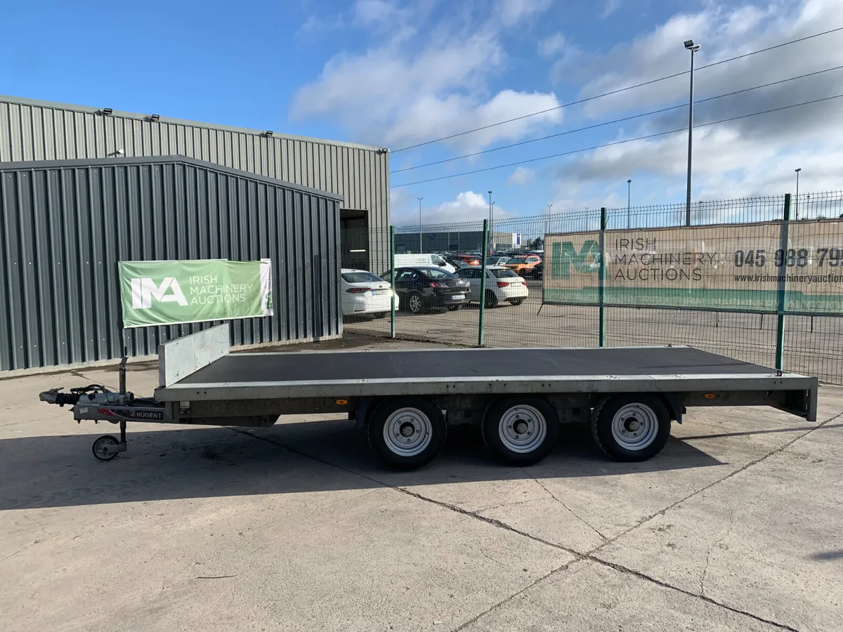 2022 NUGENT TRI AXLE 16FT FLAT TRAILER FOR AUCTION - Image 2