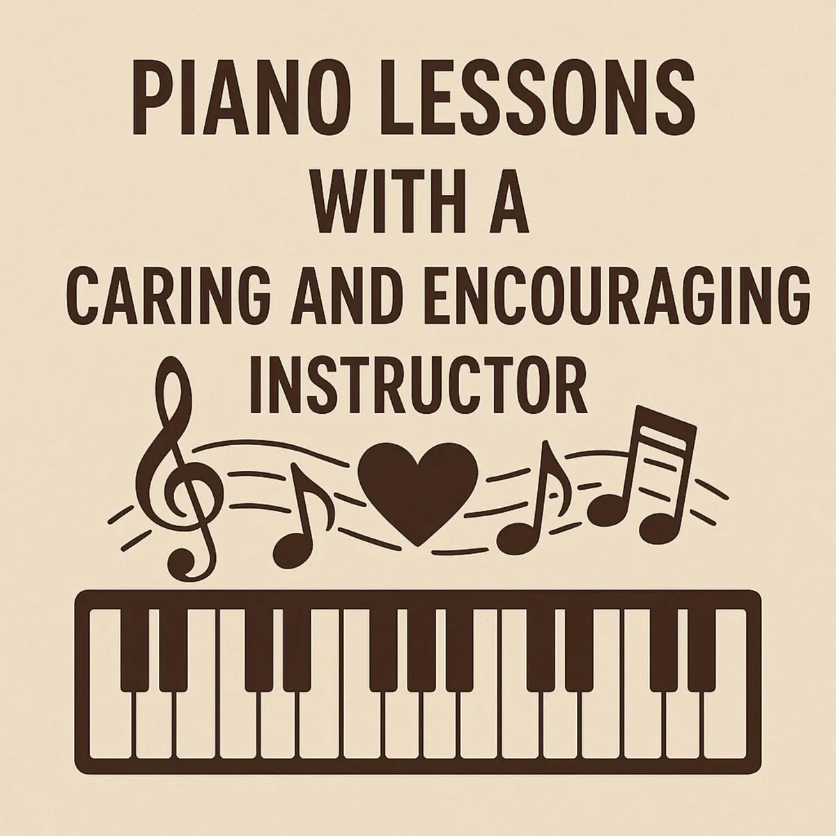 Piano lessons with a caring instructor