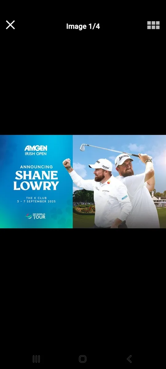 2 x Sunday Irish Open Tickets