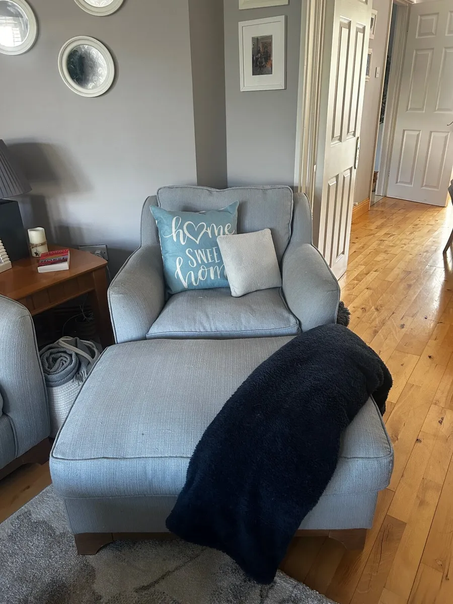Sofa, Armchair & Footstool - Image 2