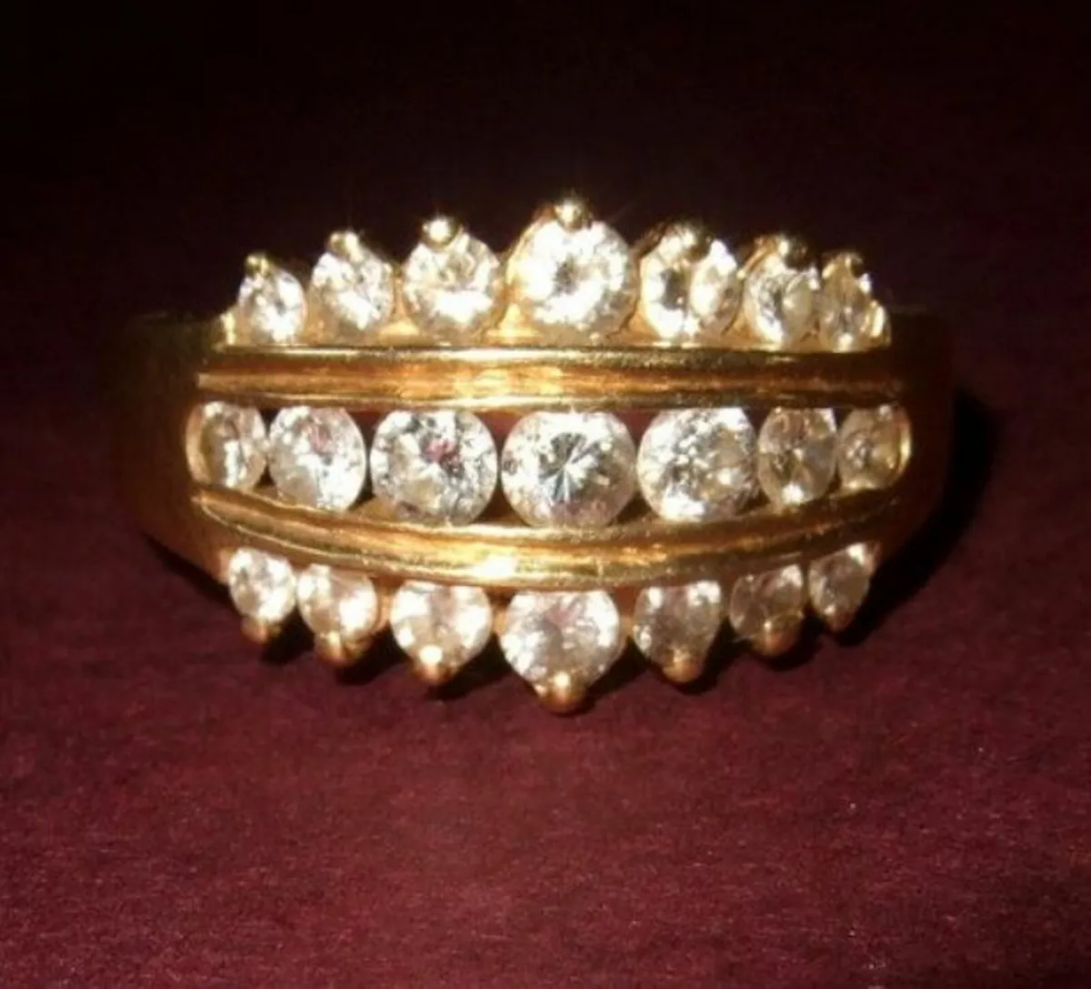 Fully Cert Vintage 18ct Gold/Diamond Coronet Ring - Image 4