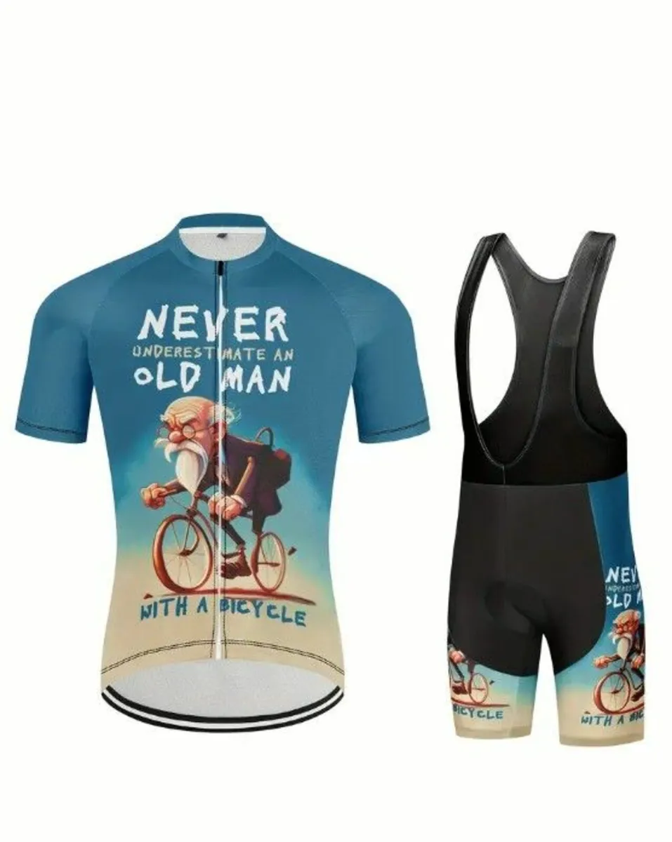 Funny Men's Cycling Jersey 2pcs Set - Image 1