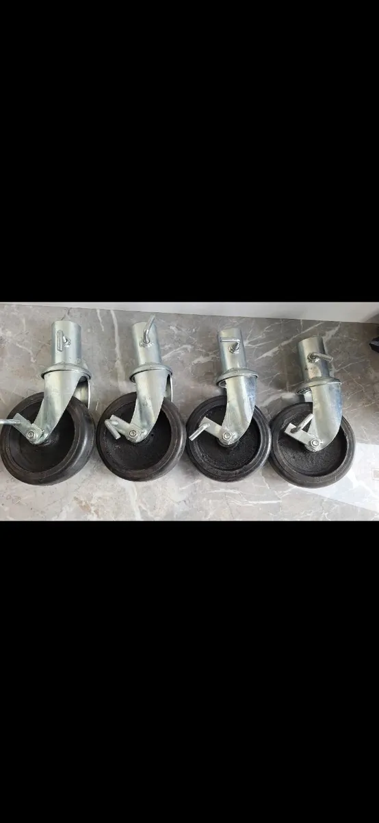 Scaffolding castor wheels 200mm/8 inch with wheel - Image 1