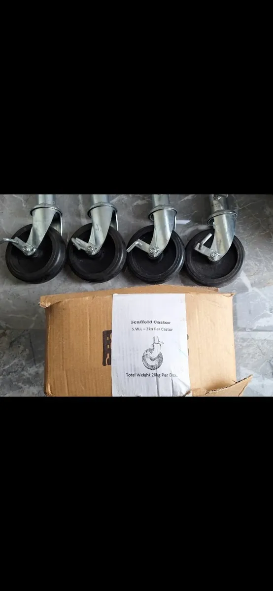 Scaffolding castor wheels 200mm/8 inch with wheel - Image 2