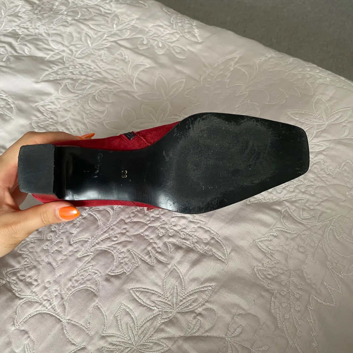 red leather boots - Image 4
