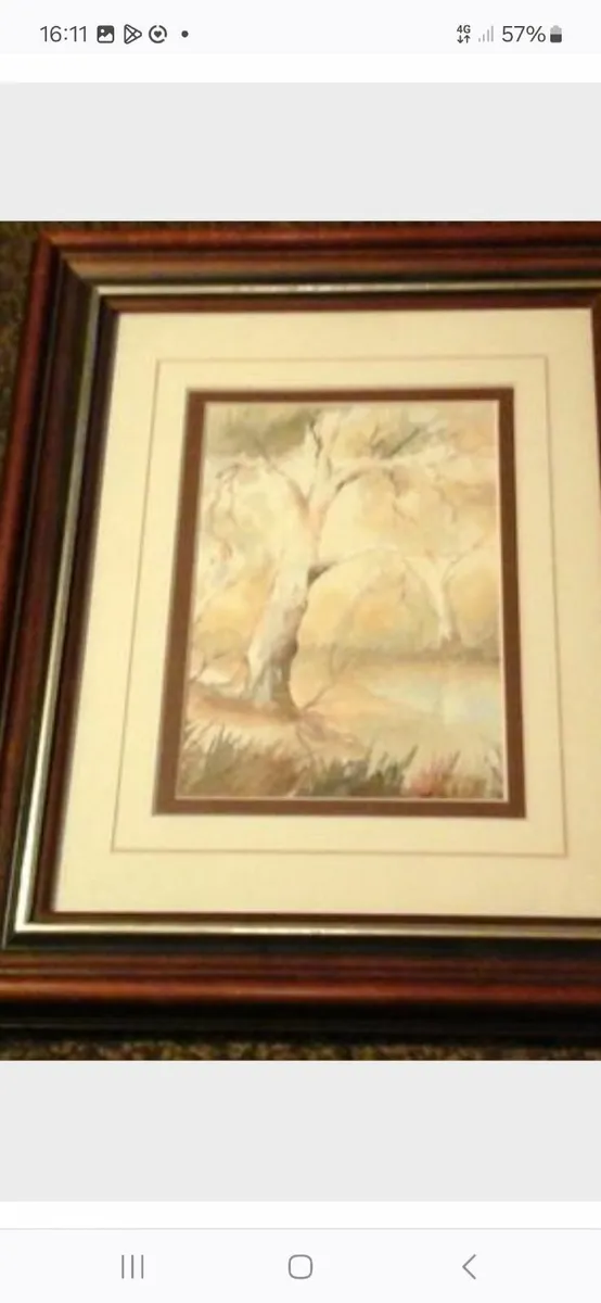 Framed  watercolour by joan hancock,signed - Image 1
