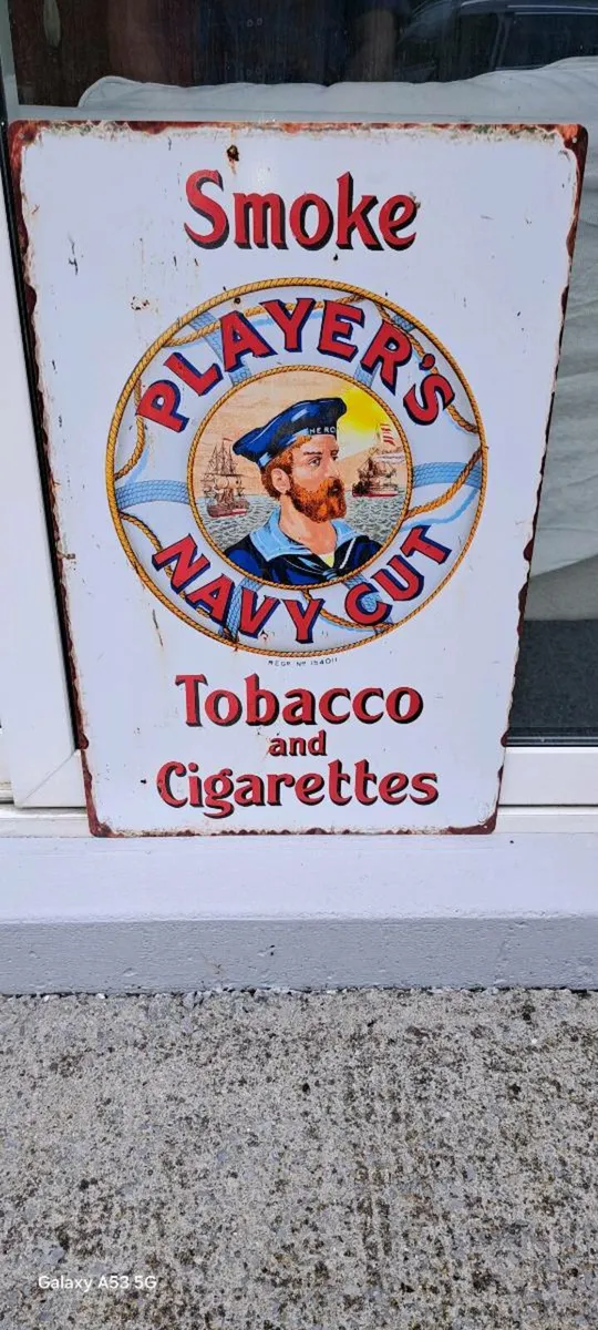 Large  players metal sign
