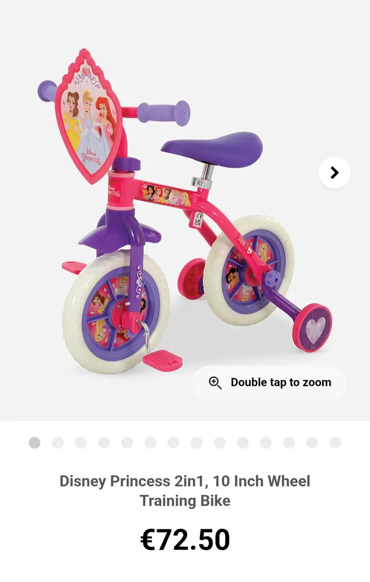 Disney Princess 2in1 training bike - Image 3