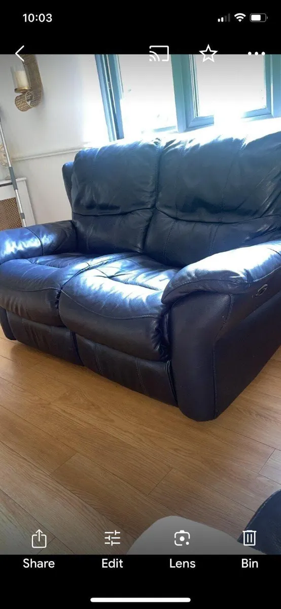 Leather 2 two seater sofss