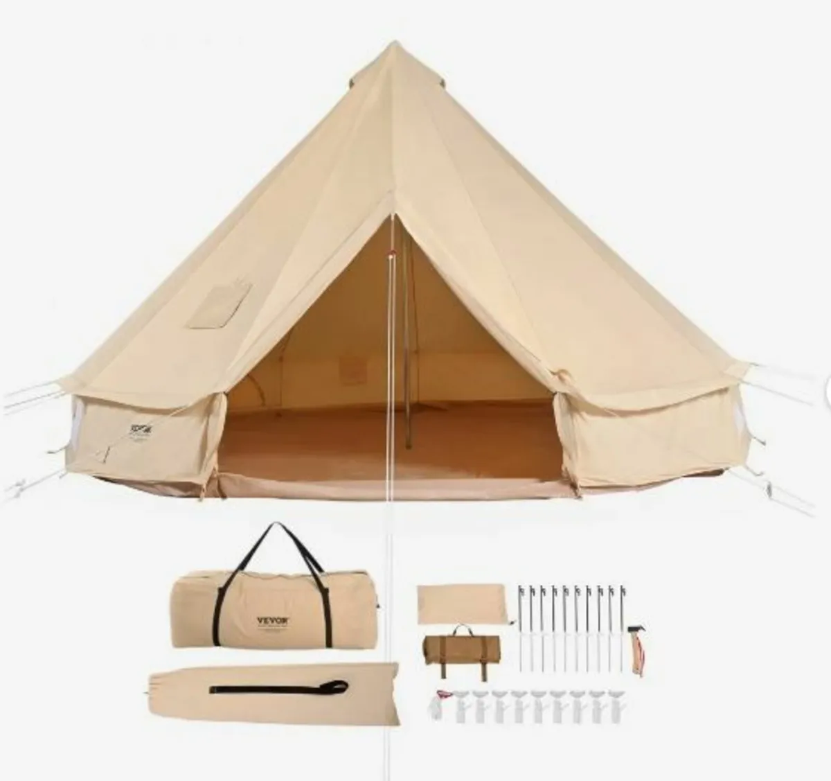 Canvas Bell Tent, 4 Seasons 4 m/13.12 ft Yurt Ten - Image 2
