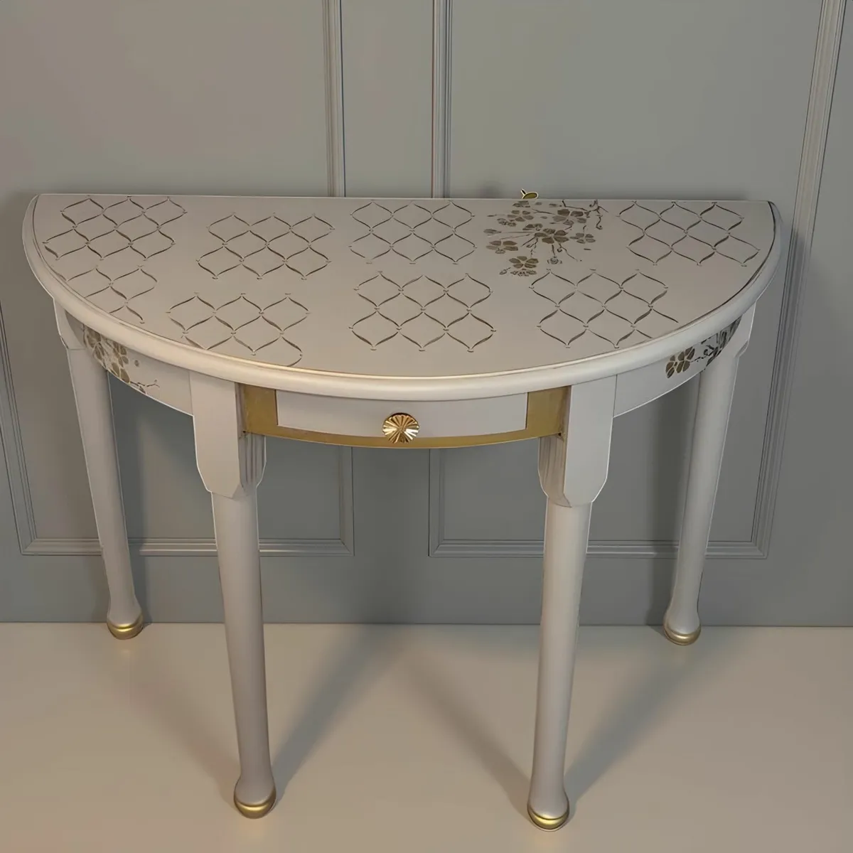 Versailles Elegant Half-Moon Console Table - Image 1